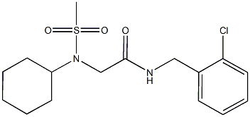 N-(2-chlorobenzyl)-2-[cyclohexyl(methylsulfonyl)amino]acetamide Structure