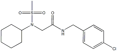 N-(4-chlorobenzyl)-2-[cyclohexyl(methylsulfonyl)amino]acetamide Structure