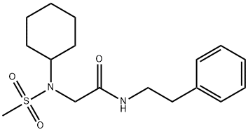 2-[cyclohexyl(methylsulfonyl)amino]-N-(2-phenylethyl)acetamide Structure