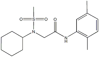 2-[cyclohexyl(methylsulfonyl)amino]-N-(2,5-dimethylphenyl)acetamide 구조식 이미지