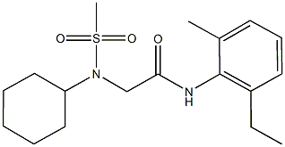 2-[cyclohexyl(methylsulfonyl)amino]-N-(2-ethyl-6-methylphenyl)acetamide 구조식 이미지