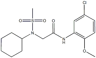 N-(5-chloro-2-methoxyphenyl)-2-[cyclohexyl(methylsulfonyl)amino]acetamide 구조식 이미지