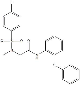 2-[[(4-fluorophenyl)sulfonyl](methyl)amino]-N-[2-(phenylsulfanyl)phenyl]acetamide Structure