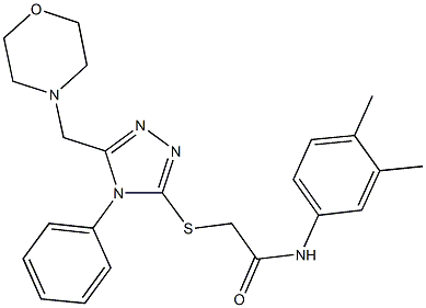 N-(3,4-dimethylphenyl)-2-{[5-(4-morpholinylmethyl)-4-phenyl-4H-1,2,4-triazol-3-yl]sulfanyl}acetamide Structure