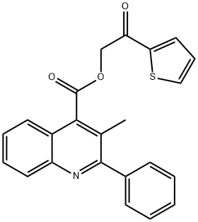 2-oxo-2-thien-2-ylethyl 3-methyl-2-phenylquinoline-4-carboxylate 구조식 이미지