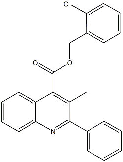 2-chlorobenzyl 3-methyl-2-phenyl-4-quinolinecarboxylate Structure