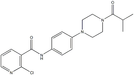 2-chloro-N-[4-(4-isobutyryl-1-piperazinyl)phenyl]nicotinamide Structure