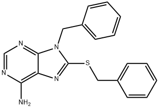 9-benzyl-8-(benzylsulfanyl)-9H-purin-6-amine Structure