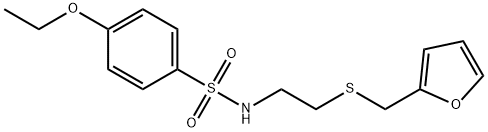 4-ethoxy-N-{2-[(2-furylmethyl)sulfanyl]ethyl}benzenesulfonamide 구조식 이미지