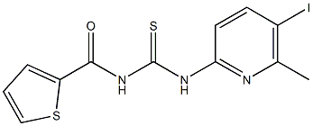 N-(5-iodo-6-methyl-2-pyridinyl)-N'-(2-thienylcarbonyl)thiourea 구조식 이미지