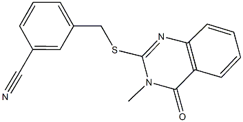 3-{[(3-methyl-4-oxo-3,4-dihydro-2-quinazolinyl)sulfanyl]methyl}benzonitrile Structure