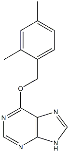 2,4-dimethylbenzyl 9H-purin-6-yl ether 구조식 이미지