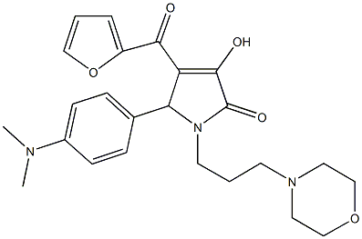 5-[4-(dimethylamino)phenyl]-4-(2-furoyl)-3-hydroxy-1-[3-(4-morpholinyl)propyl]-1,5-dihydro-2H-pyrrol-2-one 구조식 이미지