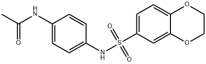 N-{4-[(2,3-dihydro-1,4-benzodioxin-6-ylsulfonyl)amino]phenyl}acetamide 구조식 이미지