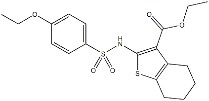 ethyl 2-{[(4-ethoxyphenyl)sulfonyl]amino}-4,5,6,7-tetrahydro-1-benzothiophene-3-carboxylate Structure