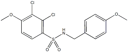 2,3-dichloro-4-methoxy-N-(4-methoxybenzyl)benzenesulfonamide Structure