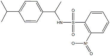 2-nitro-N-[1-(4-isopropylphenyl)ethyl]benzenesulfonamide 구조식 이미지