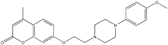 7-{2-[4-(4-methoxyphenyl)-1-piperazinyl]ethoxy}-4-methyl-2H-chromen-2-one Structure