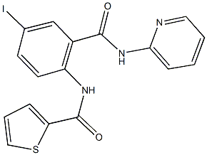 N-{4-iodo-2-[(pyridin-2-ylamino)carbonyl]phenyl}thiophene-2-carboxamide 구조식 이미지