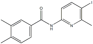 N-(5-iodo-6-methyl-2-pyridinyl)-3,4-dimethylbenzamide 구조식 이미지