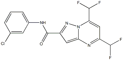 N-(3-chlorophenyl)-5,7-bis(difluoromethyl)pyrazolo[1,5-a]pyrimidine-2-carboxamide 구조식 이미지