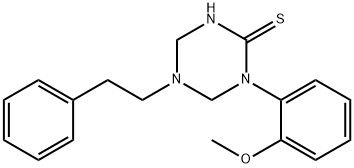 1-(2-methoxyphenyl)-5-(2-phenylethyl)-1,3,5-triazinane-2-thione 구조식 이미지