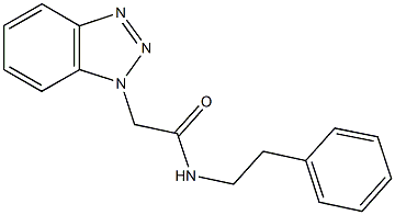 2-(1H-1,2,3-benzotriazol-1-yl)-N-(2-phenylethyl)acetamide 구조식 이미지