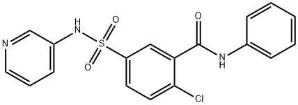 2-chloro-N-phenyl-5-[(3-pyridinylamino)sulfonyl]benzamide 구조식 이미지