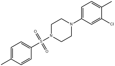 1-(3-chloro-4-methylphenyl)-4-[(4-methylphenyl)sulfonyl]piperazine 구조식 이미지