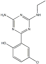 2-[4-amino-6-(ethylamino)-1,3,5-triazin-2-yl]-4-chlorophenol 구조식 이미지