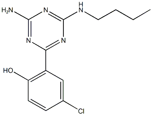 2-[4-amino-6-(butylamino)-1,3,5-triazin-2-yl]-4-chlorophenol Structure