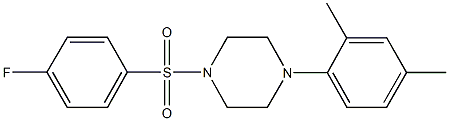 1-(2,4-dimethylphenyl)-4-[(4-fluorophenyl)sulfonyl]piperazine 구조식 이미지