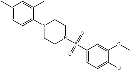 1-[(4-chloro-3-methoxyphenyl)sulfonyl]-4-(2,4-dimethylphenyl)piperazine Structure