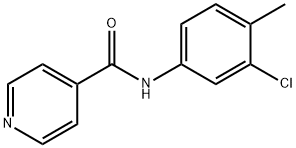 N-(3-chloro-4-methylphenyl)isonicotinamide 구조식 이미지