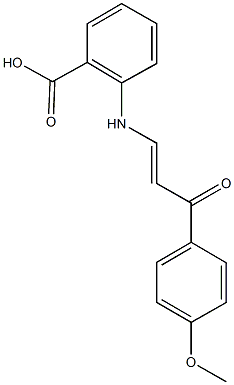 2-{[3-(4-methoxyphenyl)-3-oxo-1-propenyl]amino}benzoic acid 구조식 이미지