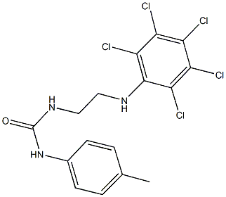 N-(4-methylphenyl)-N'-[2-(2,3,4,5,6-pentachloroanilino)ethyl]urea 구조식 이미지