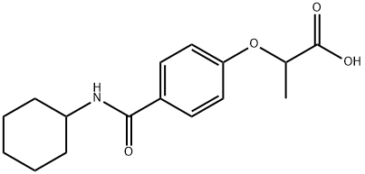 2-{4-[(cyclohexylamino)carbonyl]phenoxy}propanoic acid Structure