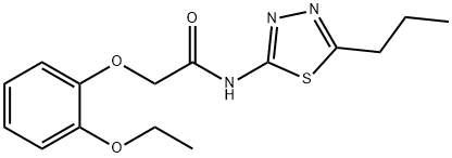 2-(2-ethoxyphenoxy)-N-(5-propyl-1,3,4-thiadiazol-2-yl)acetamide 구조식 이미지