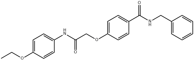 N-benzyl-4-[2-(4-ethoxyanilino)-2-oxoethoxy]benzamide 구조식 이미지