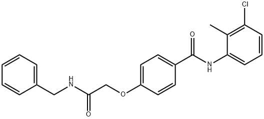 4-[2-(benzylamino)-2-oxoethoxy]-N-(3-chloro-2-methylphenyl)benzamide Structure