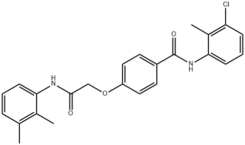 N-(3-chloro-2-methylphenyl)-4-[2-(2,3-dimethylanilino)-2-oxoethoxy]benzamide 구조식 이미지