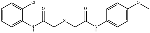 2-{[2-(2-chloroanilino)-2-oxoethyl]sulfanyl}-N-(4-methoxyphenyl)acetamide 구조식 이미지