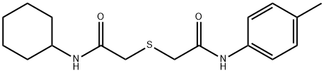 2-{[2-(cyclohexylamino)-2-oxoethyl]sulfanyl}-N-(4-methylphenyl)acetamide 구조식 이미지