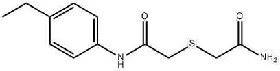 2-[(2-amino-2-oxoethyl)sulfanyl]-N-(4-ethylphenyl)acetamide 구조식 이미지