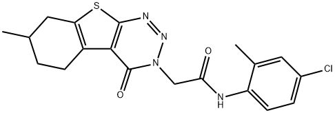 N-(4-chloro-2-methylphenyl)-2-(7-methyl-4-oxo-5,6,7,8-tetrahydro[1]benzothieno[2,3-d][1,2,3]triazin-3(4H)-yl)acetamide Structure