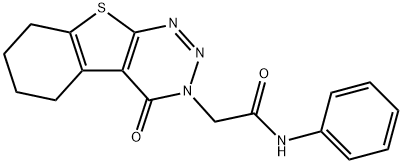 2-(4-oxo-5,6,7,8-tetrahydro[1]benzothieno[2,3-d][1,2,3]triazin-3(4H)-yl)-N-phenylacetamide 구조식 이미지