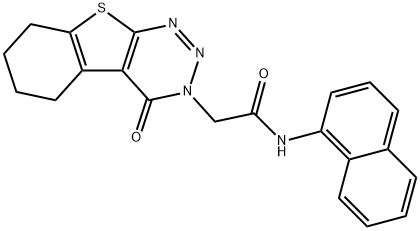 N-(1-naphthyl)-2-(4-oxo-5,6,7,8-tetrahydro[1]benzothieno[2,3-d][1,2,3]triazin-3(4H)-yl)acetamide Structure