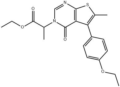 ethyl 2-(5-(4-ethoxyphenyl)-6-methyl-4-oxothieno[2,3-d]pyrimidin-3(4H)-yl)propanoate Structure