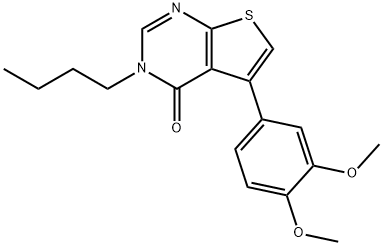3-butyl-5-(3,4-dimethoxyphenyl)thieno[2,3-d]pyrimidin-4(3H)-one 구조식 이미지