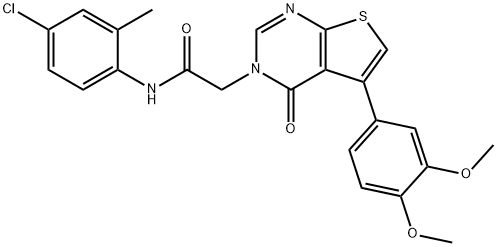 N-(4-chloro-2-methylphenyl)-2-(5-(3,4-dimethoxyphenyl)-4-oxothieno[2,3-d]pyrimidin-3(4H)-yl)acetamide Structure